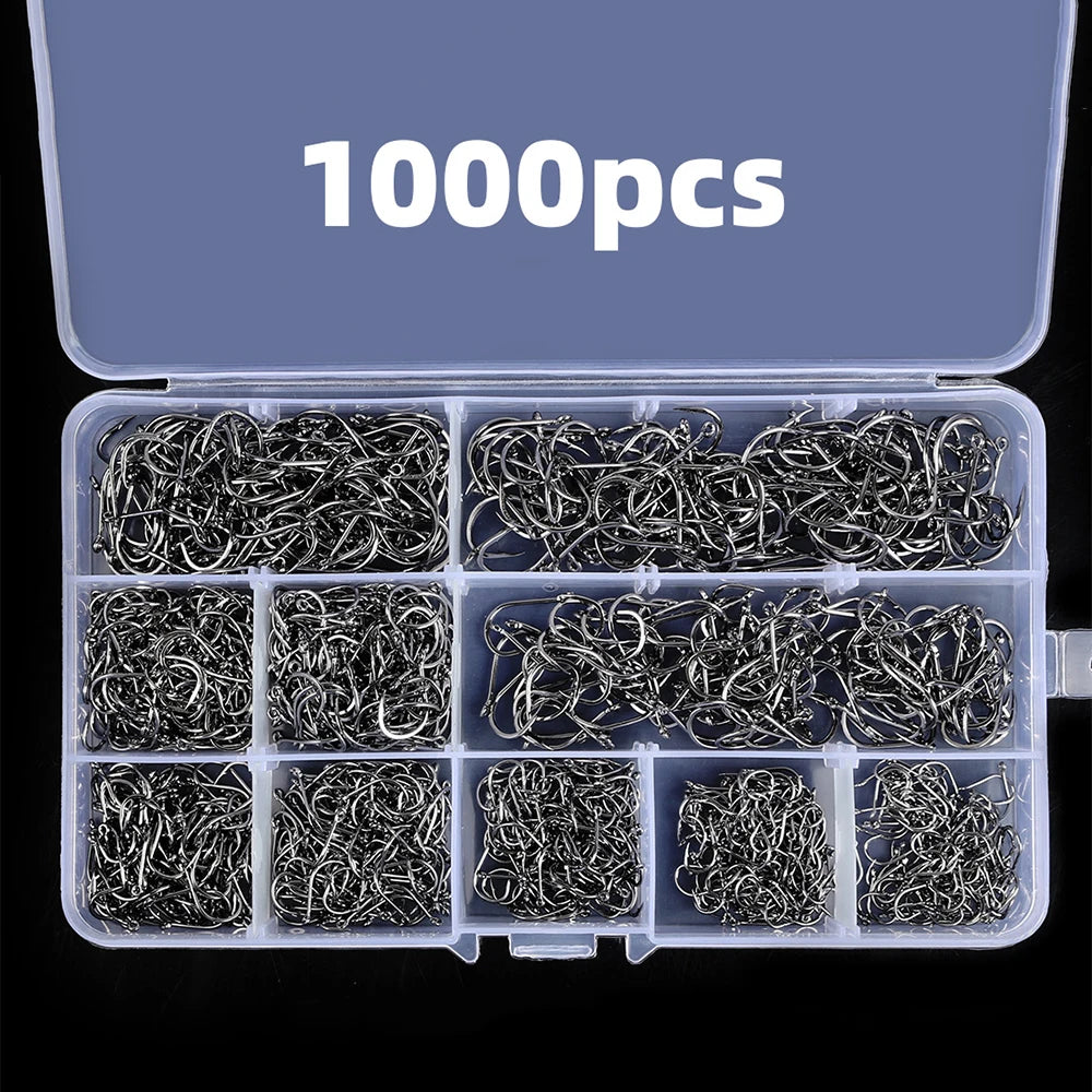 1000PCS Fishing Hooks Set