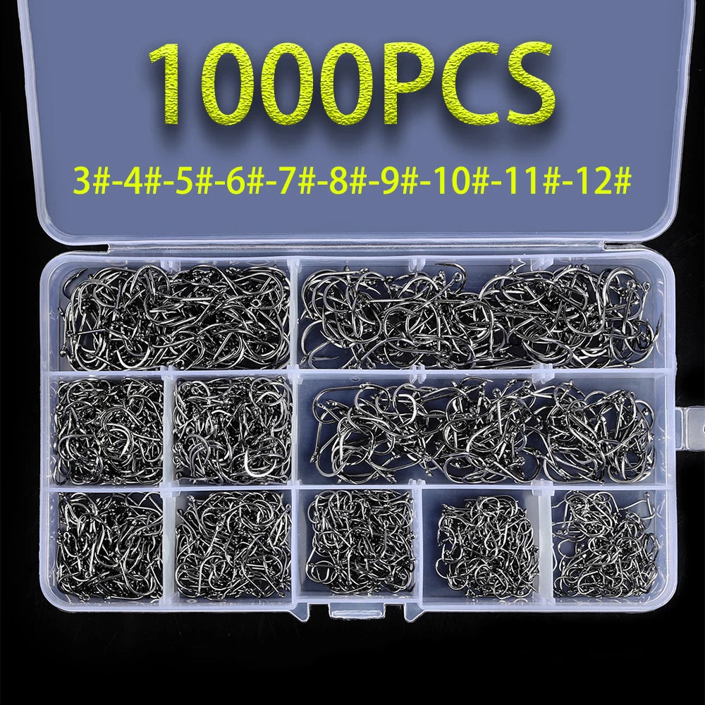 1000PCS Fishing Hooks Set