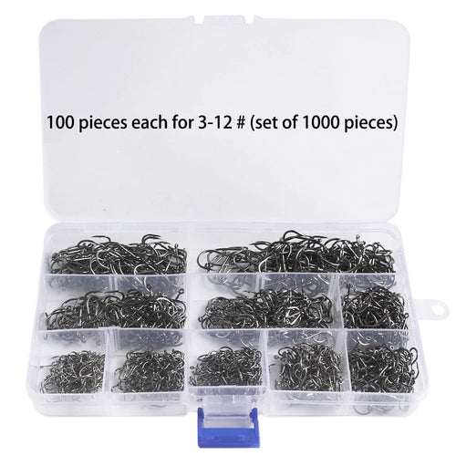 1000PCS Fishing Hooks Set