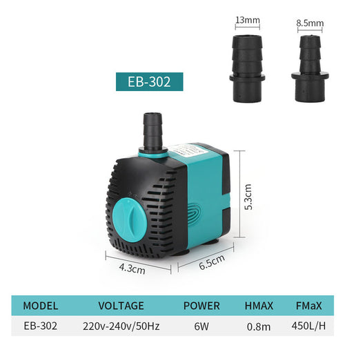 Submersible Water Fountain Pump Filter Fish Pond