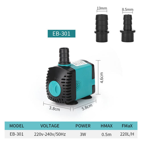Submersible Water Fountain Pump Filter Fish Pond