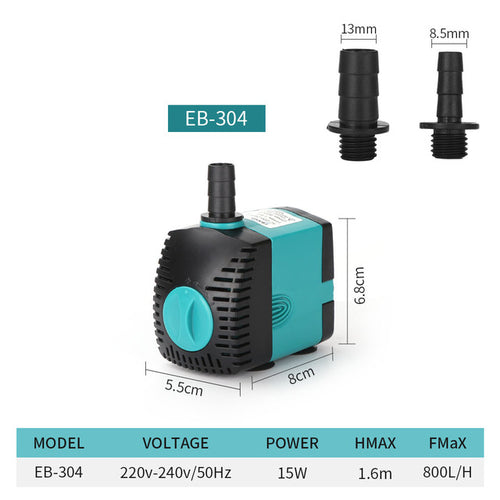 Submersible Water Fountain Pump Filter Fish Pond