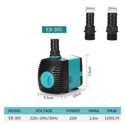 Submersible Water Fountain Pump Filter Fish Pond