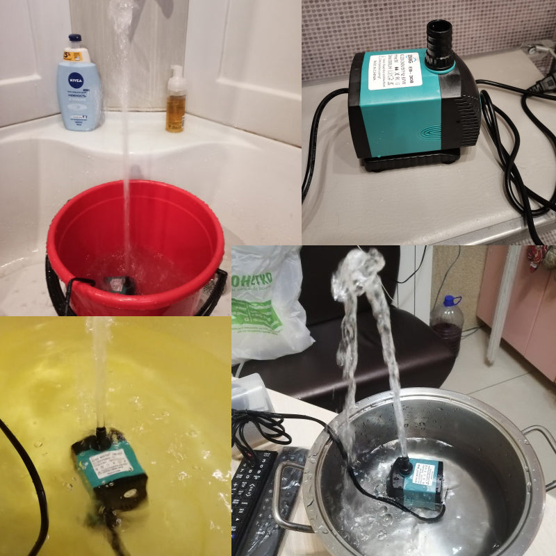 Submersible Water Fountain Pump Filter Fish Pond