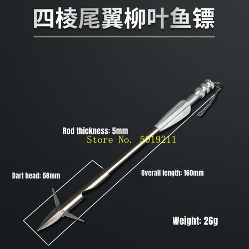 10pcs Stainless Steel Fish Dart Arrowhead