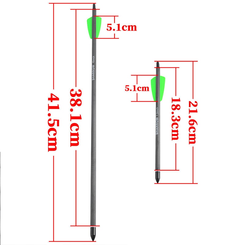 12/24 7.5" 15" Archery Carbon Arrows