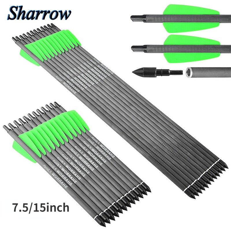 12/24 7.5" 15" Archery Carbon Arrows