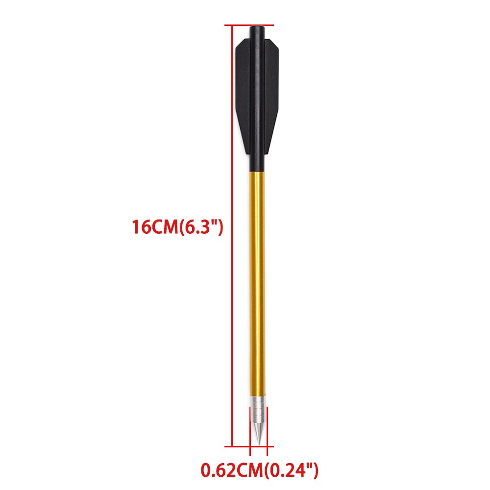 12pcs 6.3inch Golden Aluminum Archery
