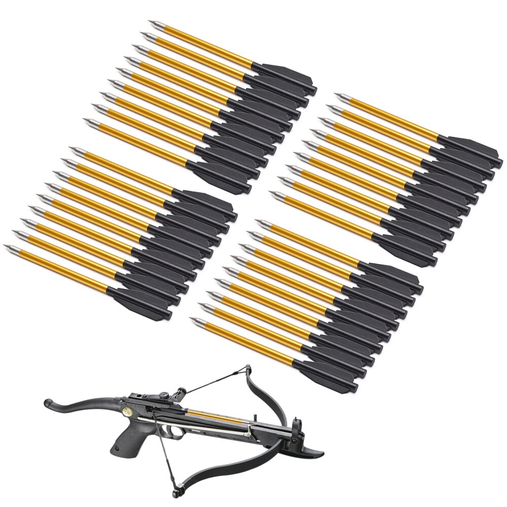 12pcs 6.3inch Golden Aluminum Archery