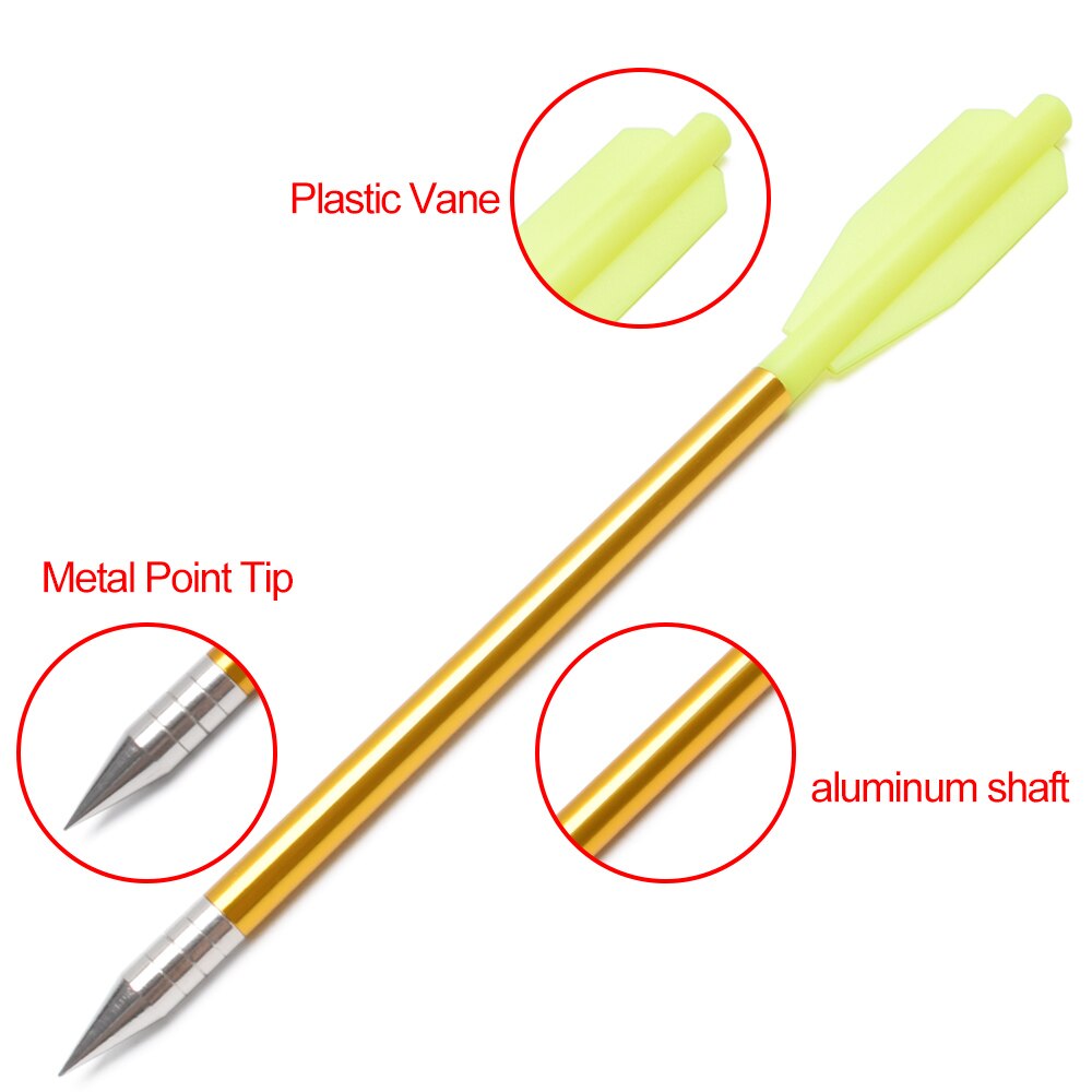 12pcs 6.3inch Golden Aluminum Crossbow