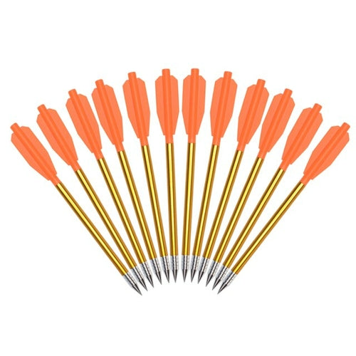 12pcs 6.3inch Golden Aluminum Crossbow