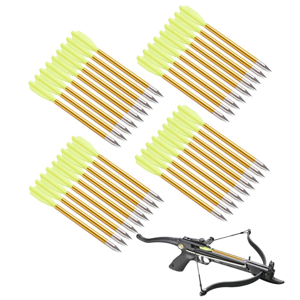12pcs 6.3inch Golden Aluminum Crossbow