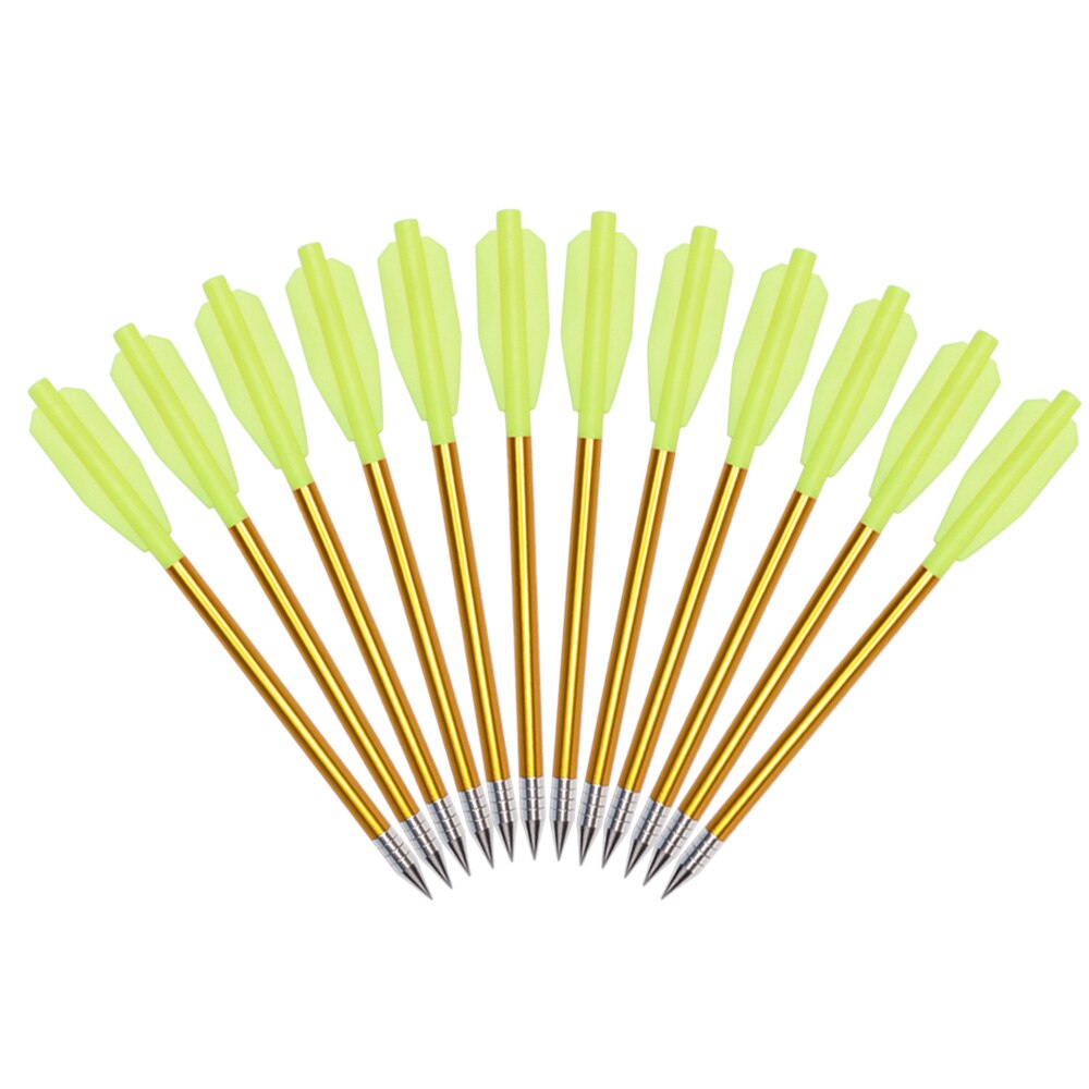12pcs 6.3inch Golden Aluminum Crossbow