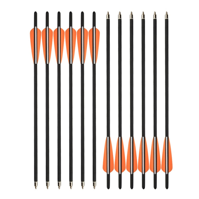 12pcs Archery Carbon Arrow 16/17/18/20/22inch