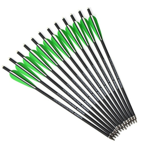 12pcs Archery Carbon Arrow 16/17/18/20/22inch