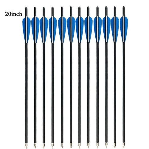 12pcs Archery Carbon Arrow 16/17/18/20/22inch