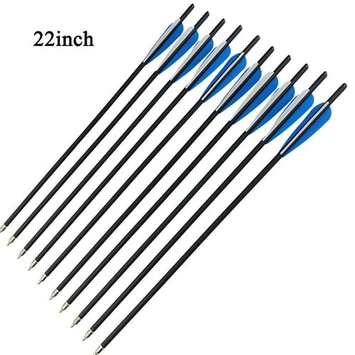 12pcs Archery Carbon Arrow 16/17/18/20/22inch