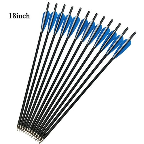 12pcs Archery Carbon Arrow 16/17/18/20/22inch