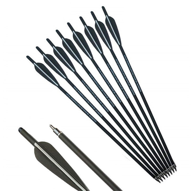 12pcs Archery Carbon Arrow 16/17/18/20/22inch