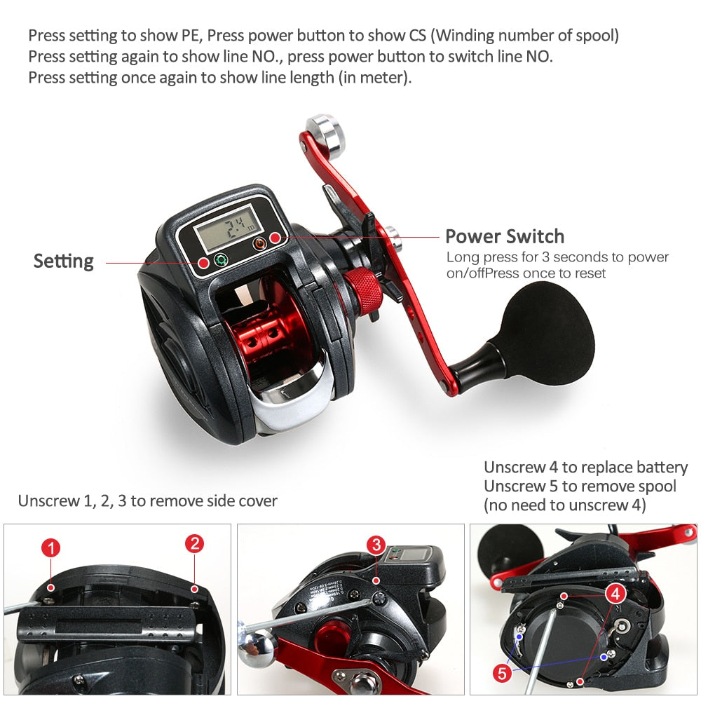 Fishing Reel With Digital Display