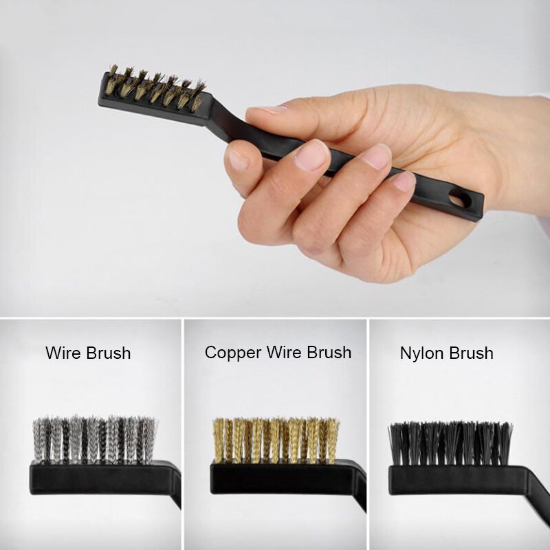 13cm Steel Wire Brush Aquarium Algae Cleaning Brush Nylon Brush