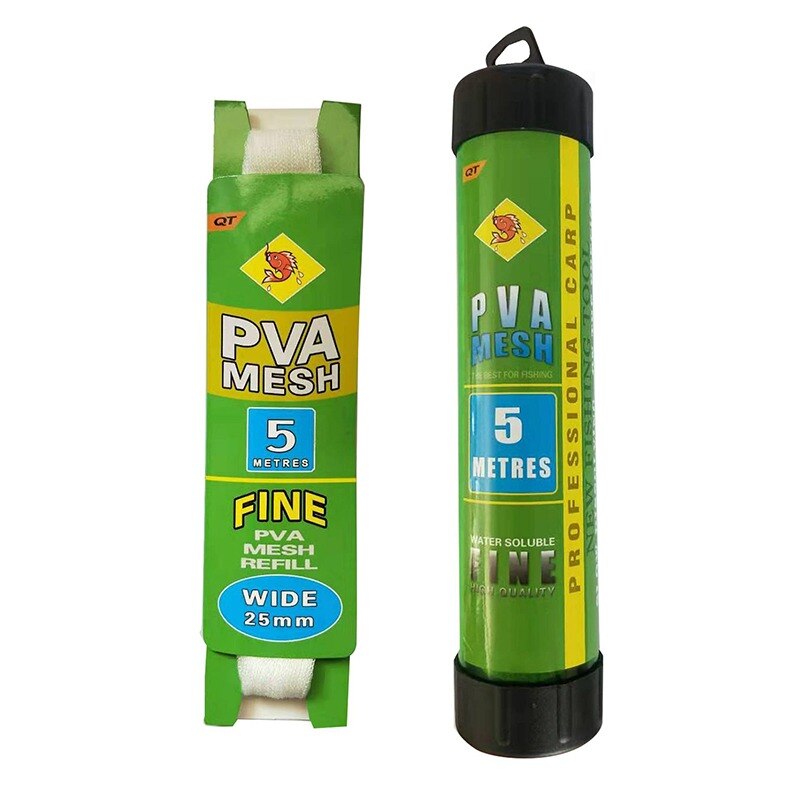 1PC 5m Water Dissolving PVA Narrow Mesh Tube Net Carp Fishing Feeder