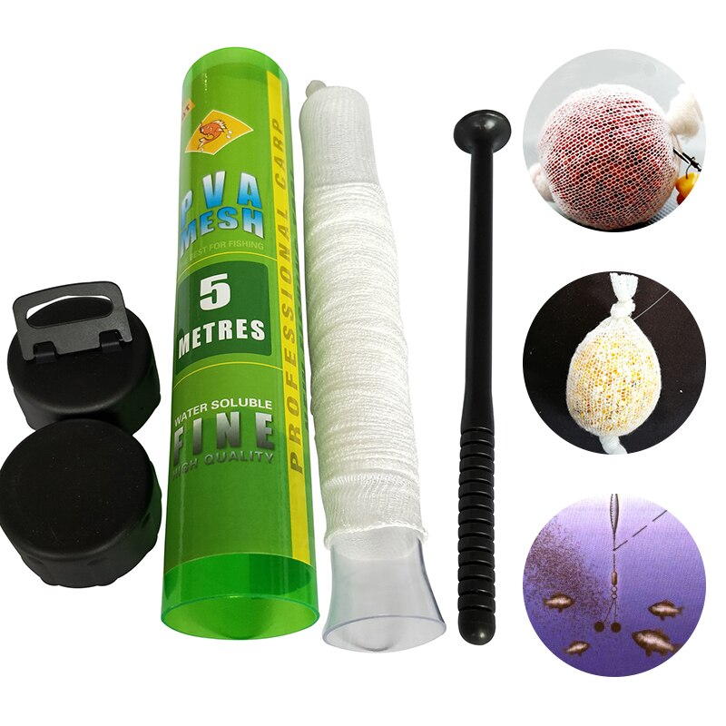 1PC 5m Water Dissolving PVA Narrow Mesh Tube Net Carp Fishing Feeder