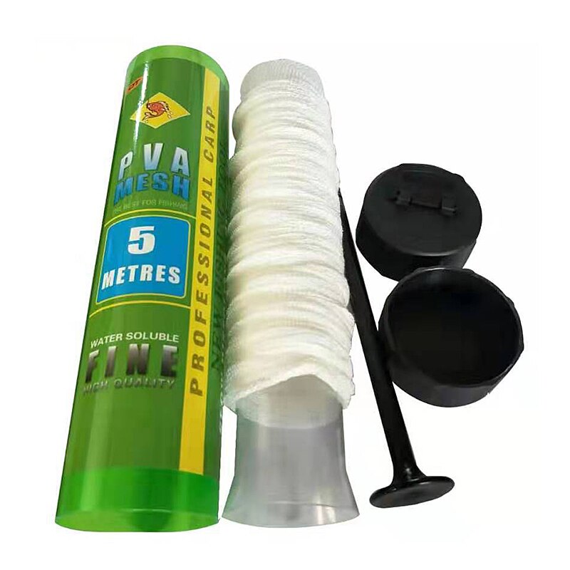 1PC 5m Water Dissolving PVA Narrow Mesh Tube Net Carp Fishing Feeder