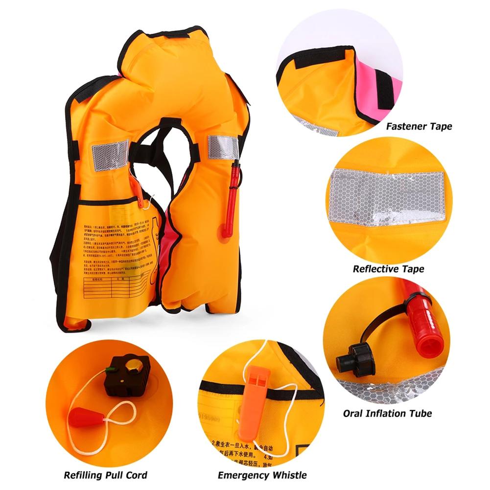 1pc Inflatable Life Jacket Swimming Survival Jacket