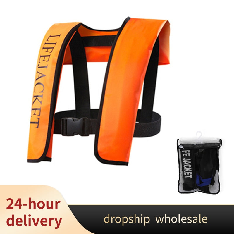 1pc Inflatable Life Jacket Swimming Survival Jacket