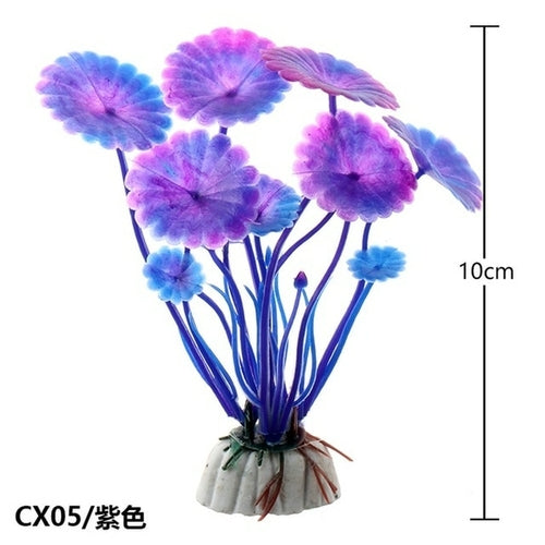 1pcs Mini 13cm Pvc Fish Tank Aquarium Decor Green Artificial Plastic