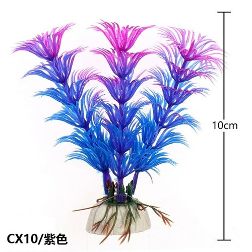 1pcs Mini 13cm Pvc Fish Tank Aquarium Decor Green Artificial Plastic