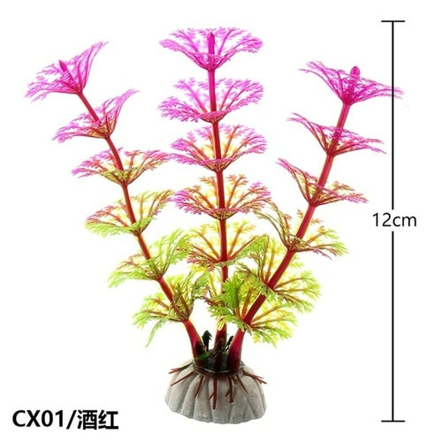 1pcs Mini 13cm Pvc Fish Tank Aquarium Decor Green Artificial Plastic