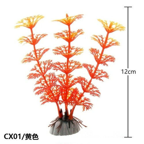 1pcs Mini 13cm Pvc Fish Tank Aquarium Decor Green Artificial Plastic
