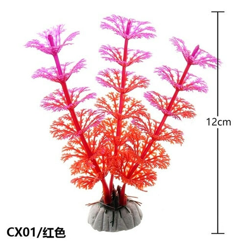 1pcs Mini 13cm Pvc Fish Tank Aquarium Decor Green Artificial Plastic
