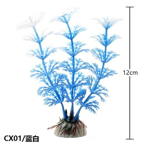 1pcs Mini 13cm Pvc Fish Tank Aquarium Decor Green Artificial Plastic