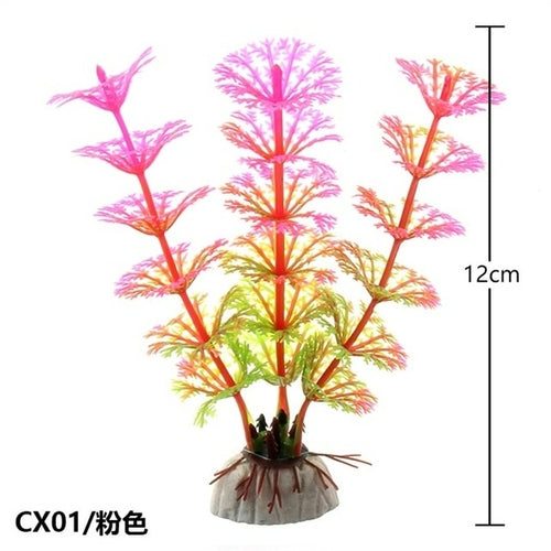 1pcs Mini 13cm Pvc Fish Tank Aquarium Decor Green Artificial Plastic