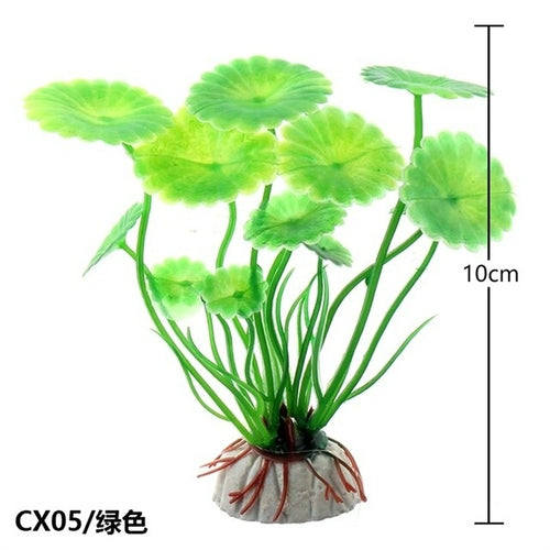 1pcs Mini 13cm Pvc Fish Tank Aquarium Decor Green Artificial Plastic