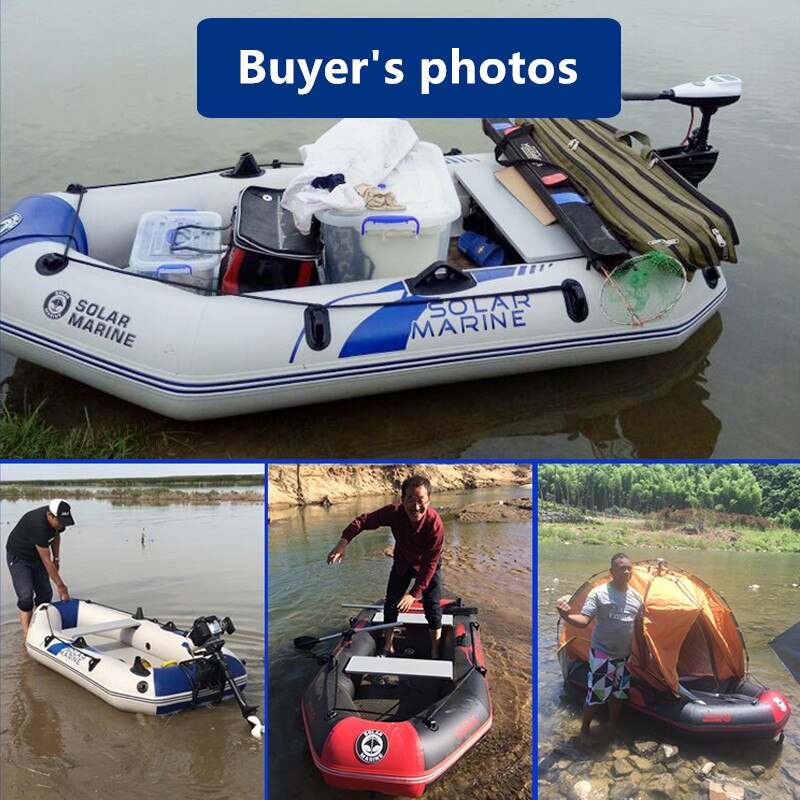 3 Person 230 Cm Inflatable Fishing Boat Rowing Kayak Canoe Hovercraft