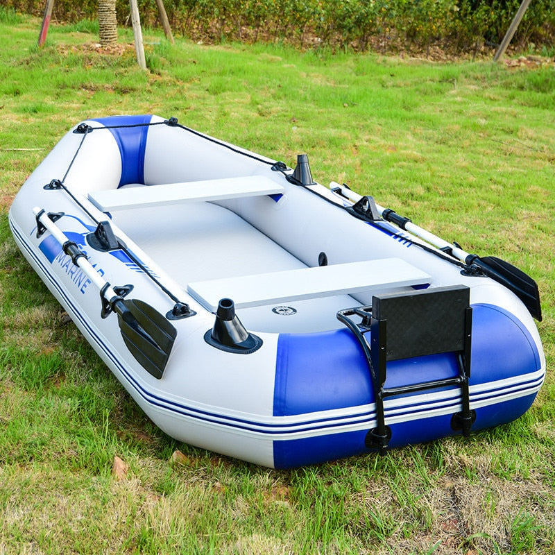 3 Person 230 Cm Inflatable Fishing Boat Rowing Kayak Canoe Hovercraft