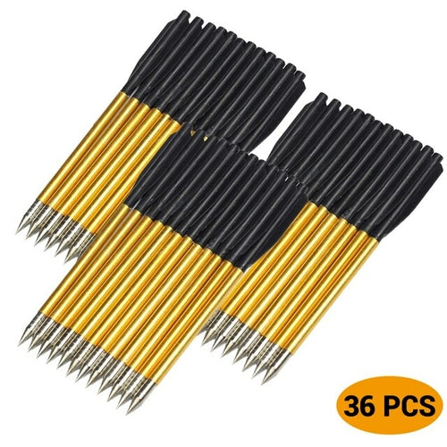 36 Pcs Golden Aluminum Archery Arrow