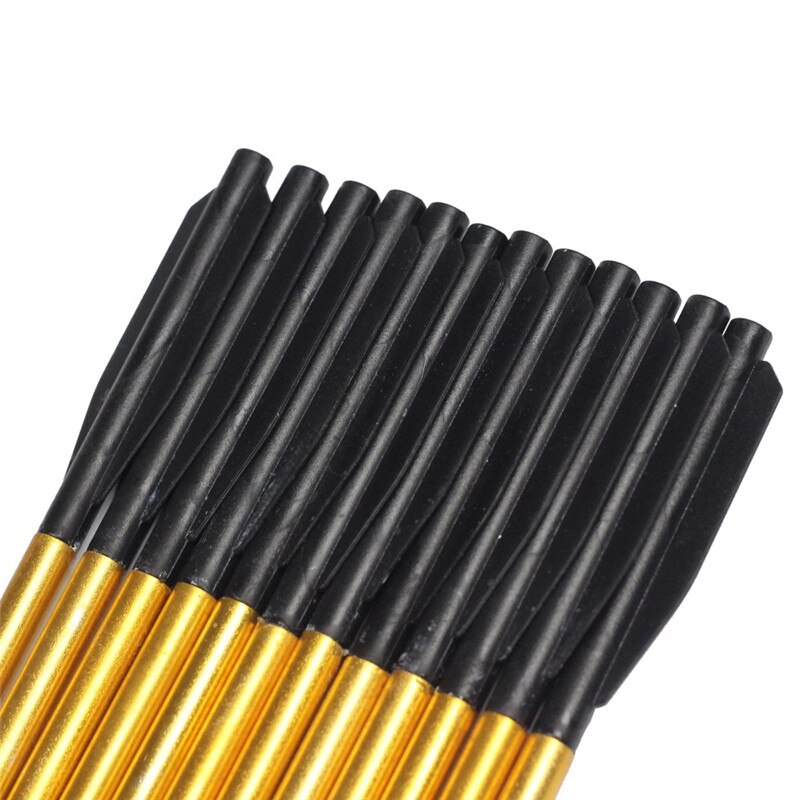 36 Pcs Golden Aluminum Archery Arrow