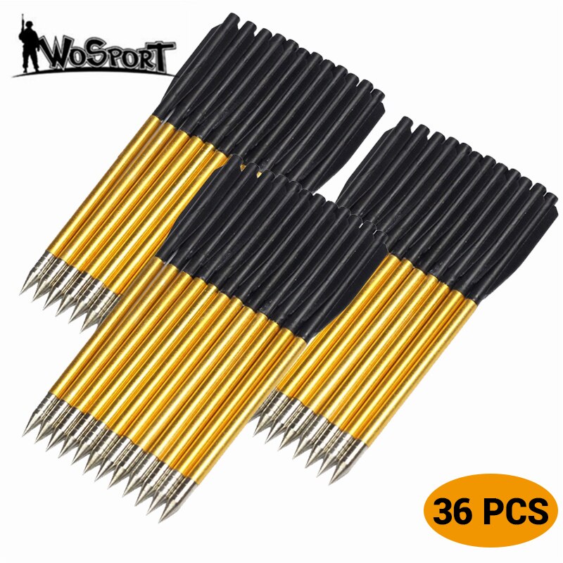 36 Pcs Golden Aluminum Archery Arrow