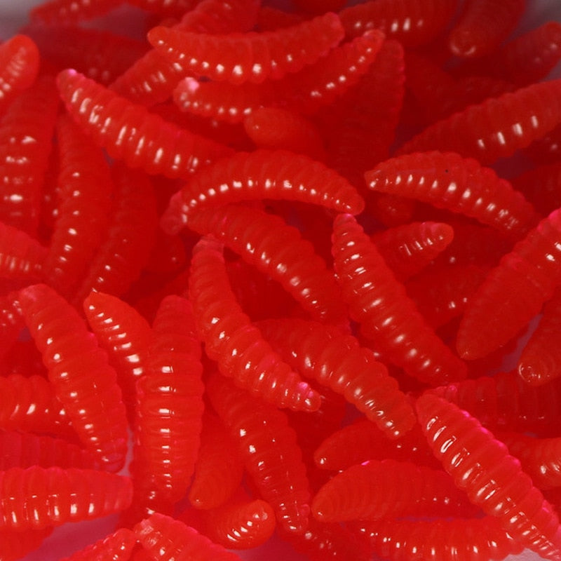 50pcs/bag Fishing Lure Maggot Grub