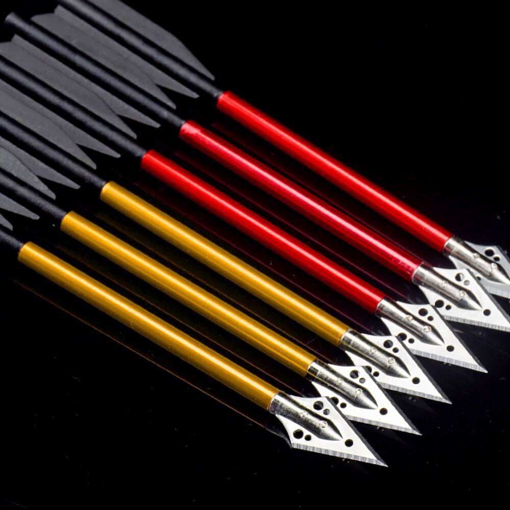 6/12pcs 6.5" Arrows Steel Thick Head Hunting