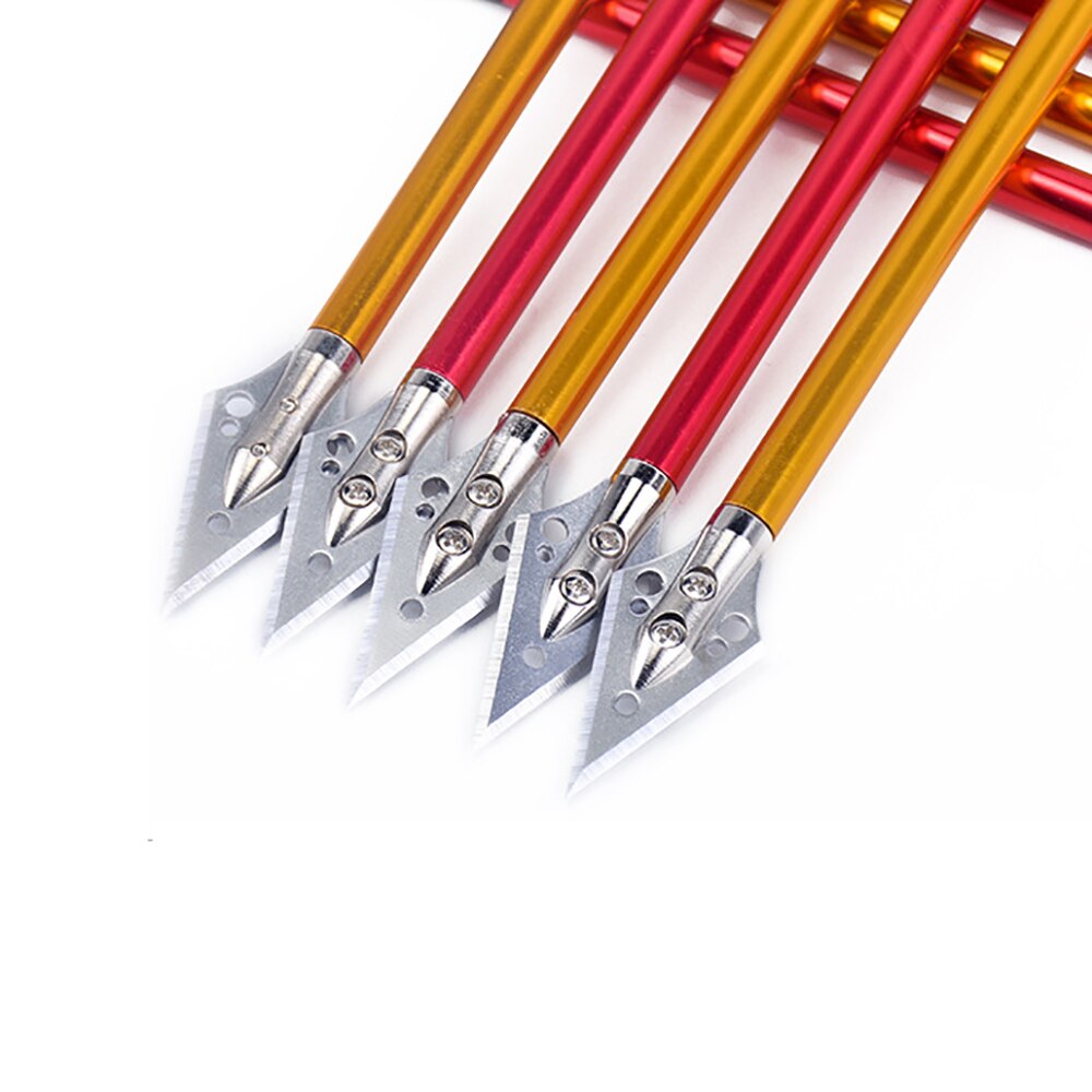 6/12pcs 6.5" Arrows Steel Thick Head Hunting