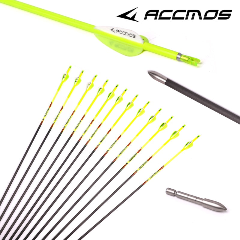 6/12pcs Id 4.2mm Pure Carbon Arrow Spine