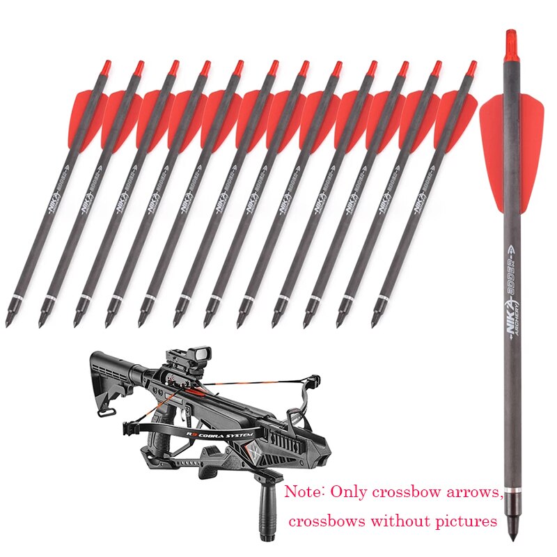 6PCS 8.5 inch Cobra series crossbow hunting carbon arrow R9 short