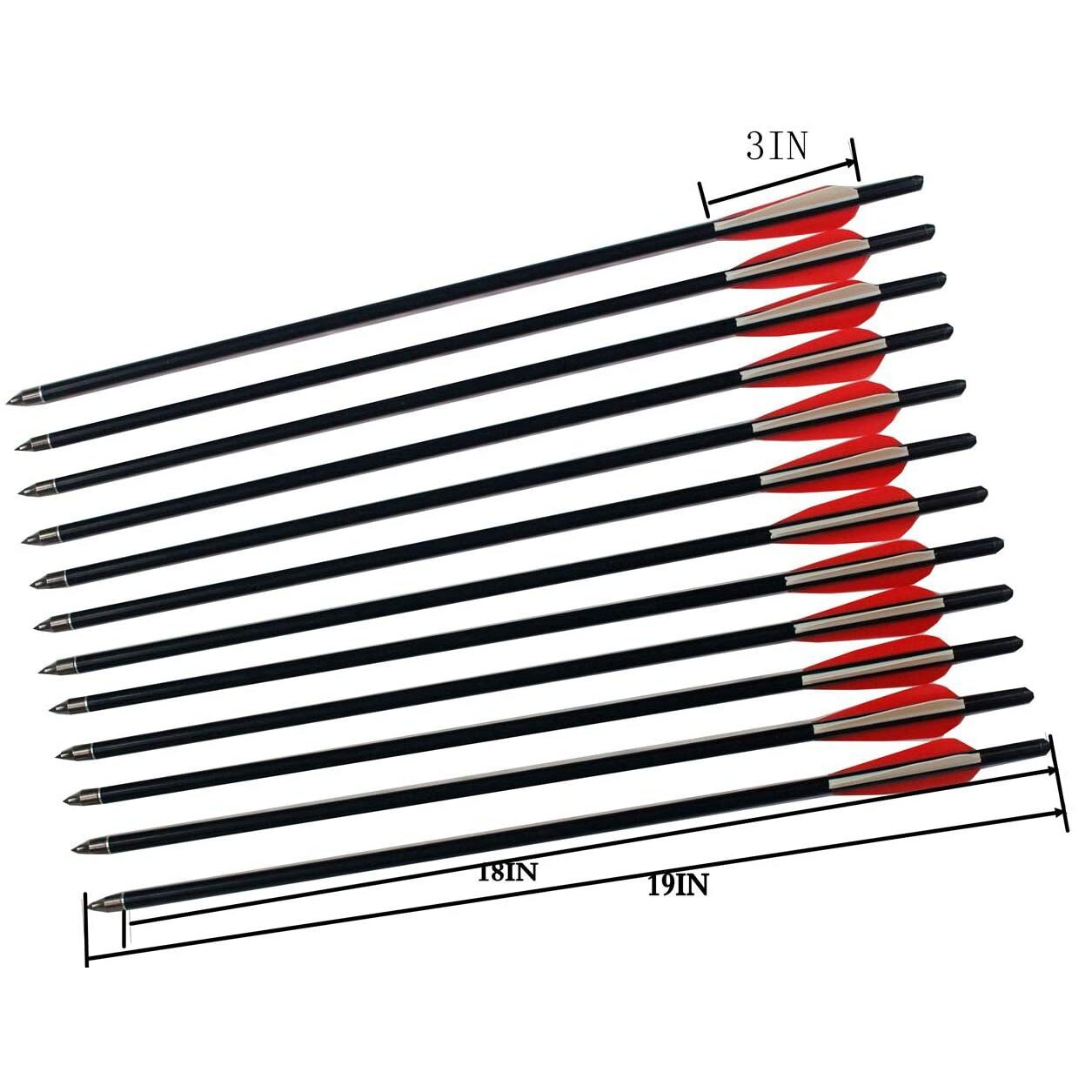 Aluminum Crossbow Bolts Arrows 16 18 20 22 Inch