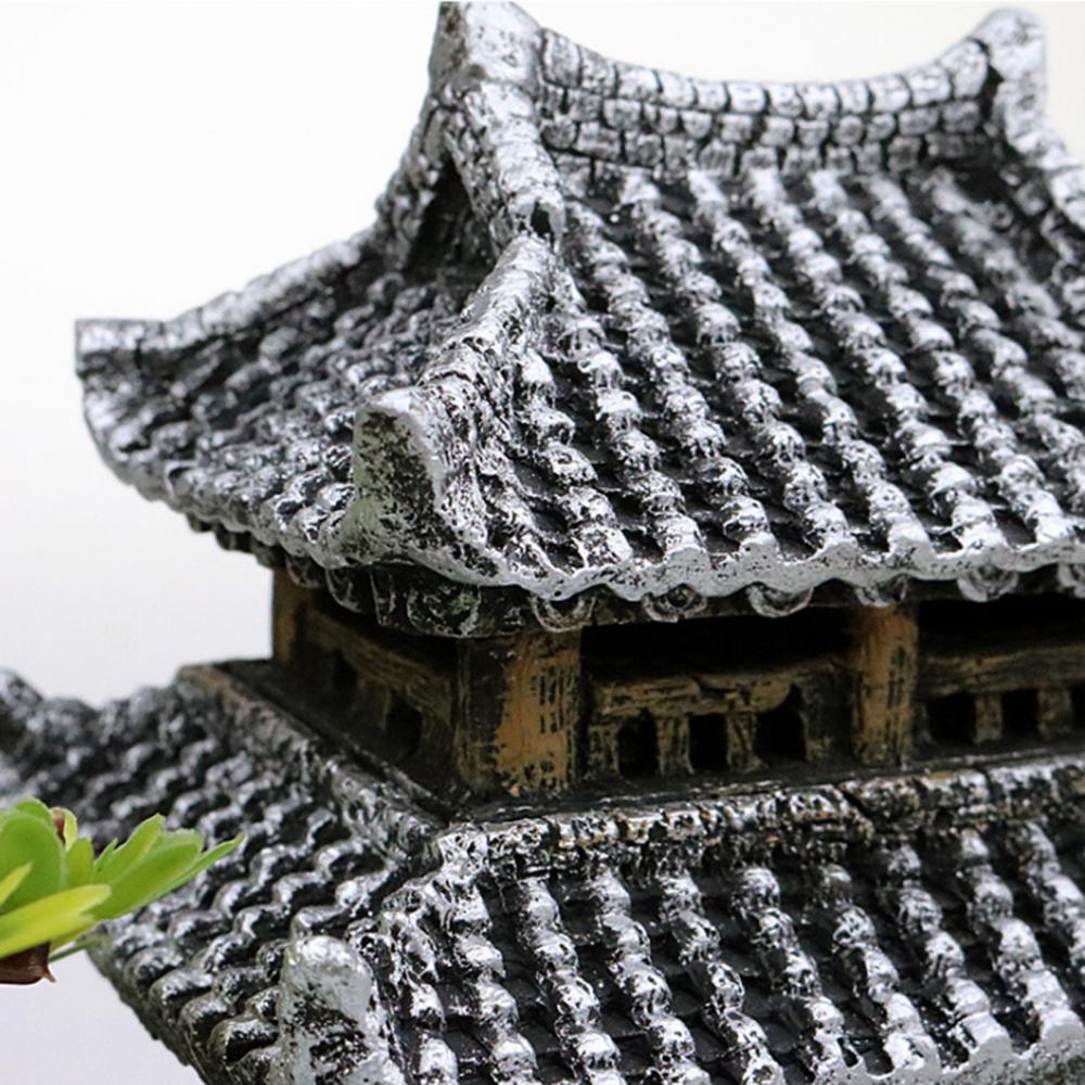 Durable Ornament Resin Fish Tank House